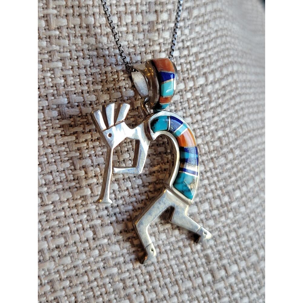 Vintage Navajo Sterling Silver Kokopelli Fertility Kachina PENDANT ONLY